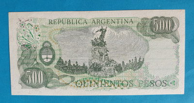 500 Pesos Argentina - Bancnota veche anii 1970 - piesa SUPERBA foto