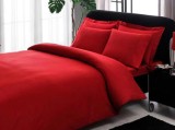 Cumpara ieftin Lenjerie King Size Premium Basic Stripe Rosu (Bumbac 100%)
