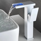 Cumpara ieftin Baterie Lavoar, Lumina RGB, Schimbare de culoare in functie de temperatura apei, OD3014