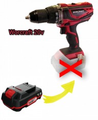 Adaptor de la acumulator Parkside x20v la corp Worcraft 20v