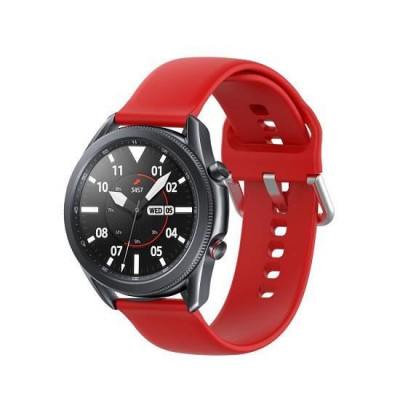 Curea Silicon Sport Compatibila cu Samsung Galaxy Watch 3 45 mm - Tech-Protect IconBand Rosu foto