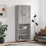 vidaXL Dulap &icirc;nalt, gri sonoma, 69,5x34x180 cm, lemn compozit