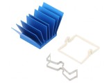Radiator cu aripioare BGA albastru 21x21mm
