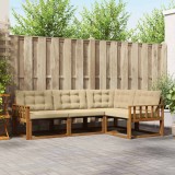 vidaXL Set de canapea cu pernă 4 pcs Natural și Bej 3369408