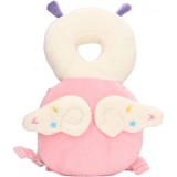 Pern&Auml; rucsac babybug, protec&Egrave;ie moale pentru cap, tetier&Auml; ergonomic&Auml;, model insect&Auml;, 33x6x19 cm, 180 g, roz