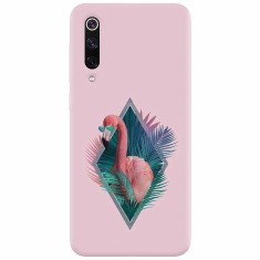 Husa silicon pentru Xiaomi Mi 9, Flamingo With Sunglass foto