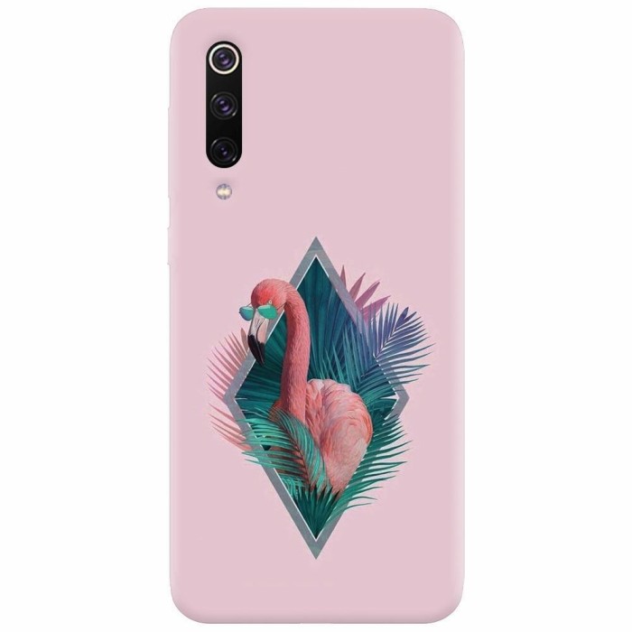 Husa silicon pentru Xiaomi Mi 9, Flamingo With Sunglass