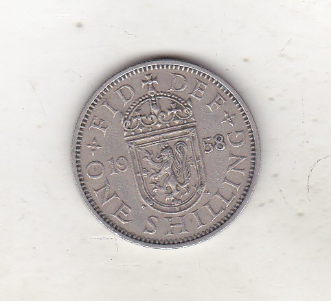 bnk mnd Marea Britanie Scotia 1 shilling 1958