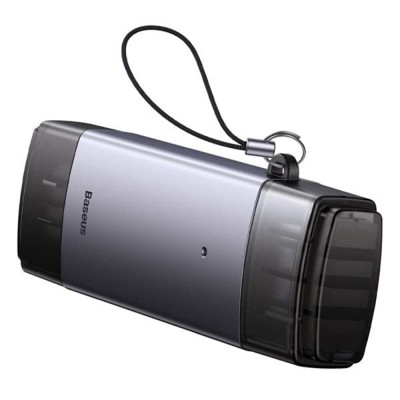 Baseus - Card Reader Lite Series (WKQX060113) - USB, Type-C 3.0 to MicroSD, SD Card - Gray foto