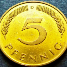 Moneda 5 PFENNIG - GERMANIA, anul 1993 (Litera D) * cod 1094 A