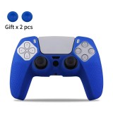 Husa silicon controller ps5, pentru joystick, 2 thumb grip, blue