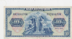 GERMANIA Bdl Bank Deutscher Lander 10 MARK MARCI 1949 VF foto