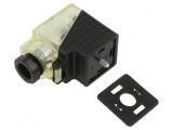 Conector cu Valvă Mufă Format A 18mm 3 PIN 90&deg;