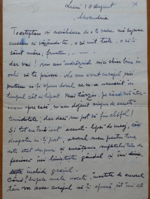 Scrisoare S. Luchian catre Cecilia Vasilescu, transcrisa olograf de Laura Cocea foto