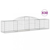 Cumpara ieftin Cosuri gabion arcuite 30 buc, 300x50x60/80 cm, fier galvanizat