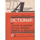 Dictionar de cuvinte si expresii comune limbilor romana si franceza