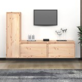 vidaXL Comode TV, 3 buc., lemn masiv de pin