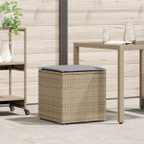 vidaXL Cutie de depozitare pentru exterior Bej Rattan sintetic Medie