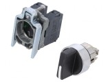 Comutator Rotativ 22mm Negru IP66 3A 240VAC
