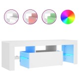 Cumpara ieftin Comoda TV cu lumini LED, alb, 120x35x40 cm