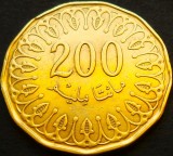 Cumpara ieftin Moneda exotica 200 MILLIEMES - TUNISIA, anul 2013 * cod 1564, Africa, Aluminiu
