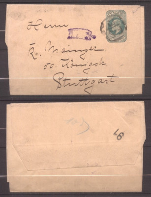 Great Britain - Rare Edward VII Newspaper Wrappers to Stuttgart D.1100 foto