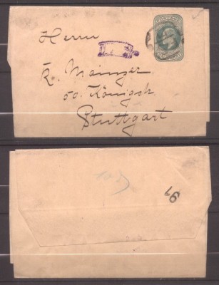 Great Britain - Rare Edward VII Newspaper Wrappers to Stuttgart D.1100 foto