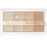 Bell Hypoallergenic t &amp; Bronze Kit paletă pentru contur și iluminare 20 g