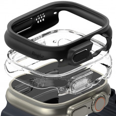 Set 2 Huse de protectie Ringke pentru Apple Watch Ultra 1/2 (49 mm) Transparent/Negru Mat