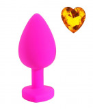 Dildo anal M Gold Heart Diamond