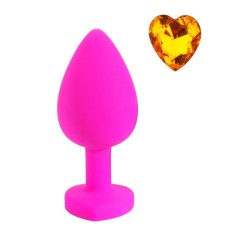 Dildo anal M Gold Heart Diamond