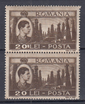 ROMANIA 1947 LP 219 MIHAI VEDERI EROARE LINIE VERTICALA INTRE 0 SI L MNH foto