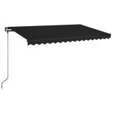 Cumpara ieftin Copertina manuala cu LED solar 4 x 3,5 m Antracit