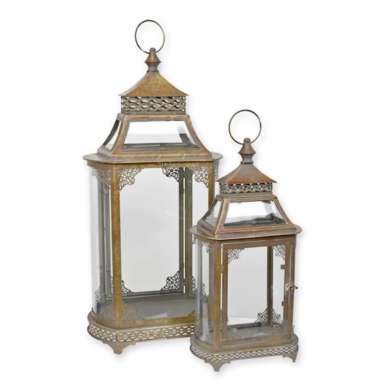 Set doua felinare din metal auriu LA-141