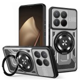 Husa Xiaomi 15T Pro RuggedCam Gri cu Protectie Extrema, MagSafe, Stand Aluminiu, TPU Policarbonat