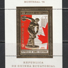 Guinea Ecuatoriala 1976 - Jocurile Olimpice Munchen FOLIE AUR Deluxe SS 1v MNH