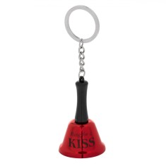 Breloc Clopoțel Metalic, Ring For a Kiss, Roșu, 6cm