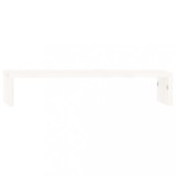 Suport pentru monitor, alb, 50x27x10 cm, lemn masiv pin, DKD Home Decor