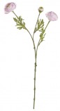 Ranunculus artificial 3 flori roz pudrat 60h