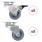 vidaXL Roți pivotante duble, 16 buc., 50 mm 277923