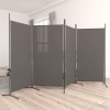Gossi paravan de camera cu 4 panouri, antracit, 346x180 cm, textil