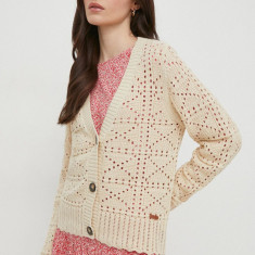 Pepe Jeans cardigan GRACE femei, culoarea bej, light