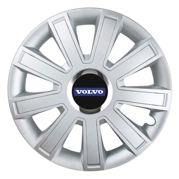Set 4 Capace Roti, potrivite jantelor de R15, pentru Volvo, model flash cromat
