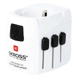 Adaptor Priza Skross Pro Light USB Travel, 2 X USB, Alb