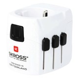 Adaptor Priza Skross Pro Light USB Travel, 2 X USB, Alb