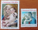 U.S.A.-1981-''Craciun-LOT 2val.Picturi celebre-MNH-Nestampilate -Vezi-Scan
