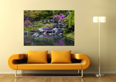 Fototapet Cascada cu Flori Mov foto