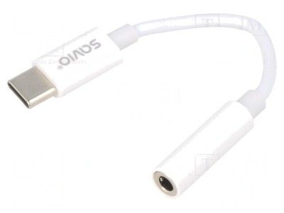 Cablu USB C la Jack 3,5mm Alb 0,11m foto