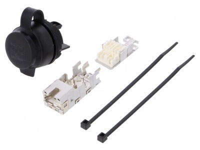 Soclu RJ45 FrontCom 22mm IP65 Negru foto