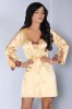Set Lenjerie Dama Satin Broderie LIVIA CORSETTI LIV144B Halat Desu Snur Crem L/XL S/M